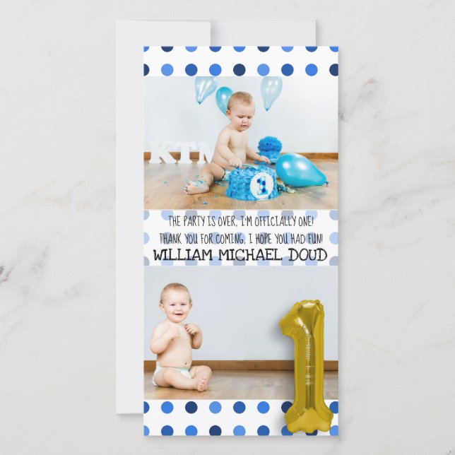 Tarjeta de agradecimiento personalizada para el 1e (Anverso)