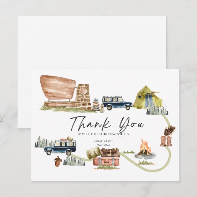 Tarjeta de agradecimiento personalizada para el Fi (Anverso / Reverso)