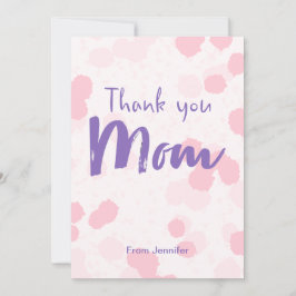 Tarjeta de agradecimiento personalizada para mamá