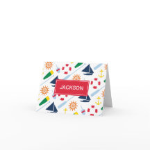 Tarjeta de agradecimiento personalizada para niños