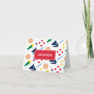 Tarjeta de agradecimiento personalizada para niños