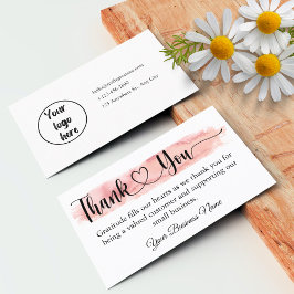 Tarjeta de agradecimiento personalizada para peque