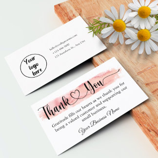 Tarjeta de agradecimiento personalizada para peque