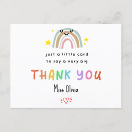 Tarjeta de agradecimiento personalizada para profe