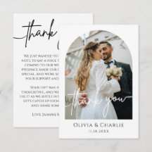 Tarjeta de agradecimiento personalizada para recié