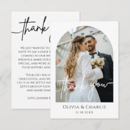 Tarjeta de agradecimiento personalizada para recié