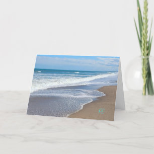 Tarjeta de agradecimiento personalizada playa en b