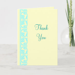 Tarjeta de agradecimiento personalizada vintage az