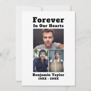 Tarjeta De Agradecimiento Personalizado 3 Fotos Por Siempre en Nuestros Cora