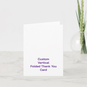 Tarjeta De Agradecimiento Personalizado 4" x 5.6" Doblez Vertical