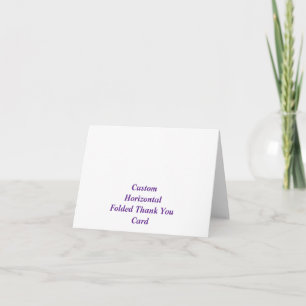 Tarjeta De Agradecimiento Personalizado 4" x 5.6" Plegado Horizontal