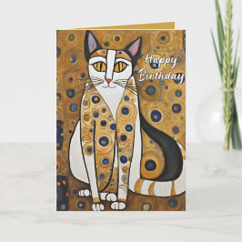 Tarjeta De Agradecimiento Personalizado 50.º cumpleaños de un gato de estilo