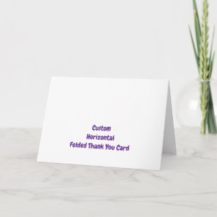 Tarjeta De Agradecimiento Personalizado 5" x 7" Doblez Horizontal