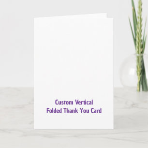 Tarjeta De Agradecimiento Personalizado 5" x 7" Doblez Vertical