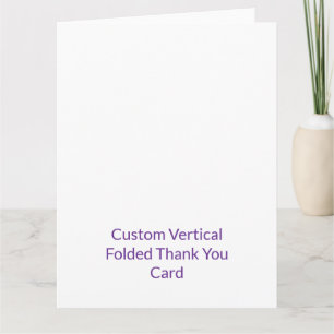 Tarjeta De Agradecimiento Personalizado 8.5" x 11" Doble Vertical