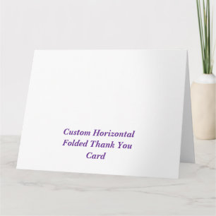 Tarjeta De Agradecimiento Personalizado 8.5" x 11" Doblez Horizontal