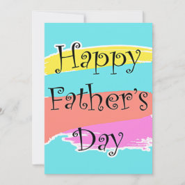Tarjeta De Agradecimiento Personalizado agrega nombres Paint Art Happy Padre