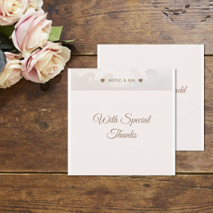 Tarjeta De Agradecimiento Personalizado Boda de los Caballos Naturales