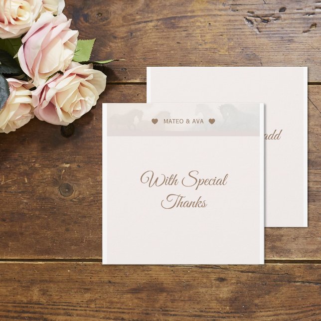 Tarjeta De Agradecimiento Personalizado Boda de los Caballos Naturales (Subido por el creador)