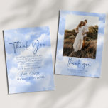 Tarjeta De Agradecimiento Personalizado Boda de nubes de espuma blanca azul<br><div class="desc">¡Esta es una foto de un Personalizado de nubes de espuma blanca azul! ¡Tarjeta de agradecimiento!</div>