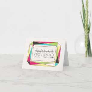 Tarjeta De Agradecimiento Personalizado   Bright Gem Gracias