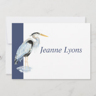 Tarjeta De Agradecimiento Personalizado Business Great Blue Heron Bird Busin