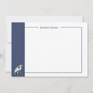Tarjeta De Agradecimiento Personalizado Business Great Blue Heron Bird Busin