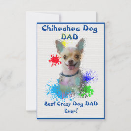 Tarjeta De Agradecimiento Personalizado Chihuahua papá perro mejor perro loc
