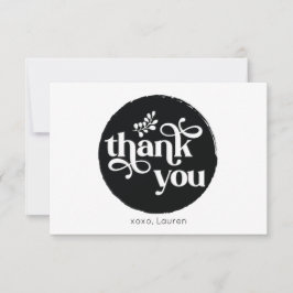 Tarjeta De Agradecimiento Personalizado Círculo Antiguo Plano Gracias