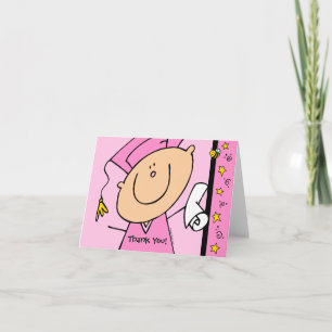 Tarjeta De Agradecimiento Personalizado Cute Chica Grad