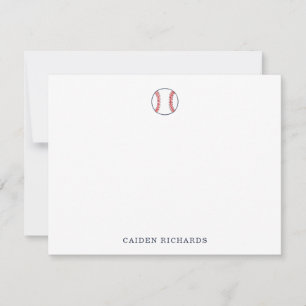 Tarjeta De Agradecimiento Personalizado de Béisbol Cartas para Niños Estacio