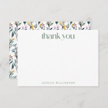 Personalizado de flores silvestres Boho Watercolor