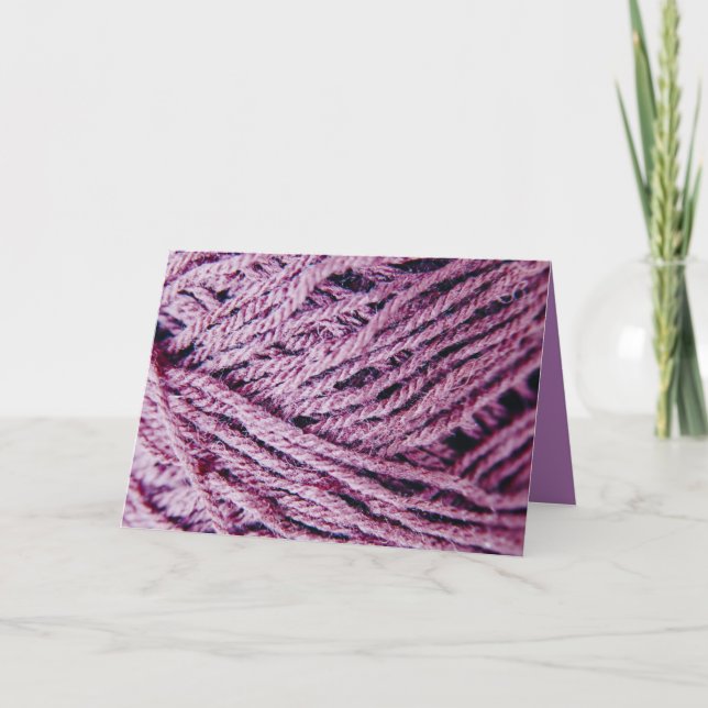 Tarjeta De Agradecimiento Personalizado de fotos de cierre de hilos de Yarn (Anverso)