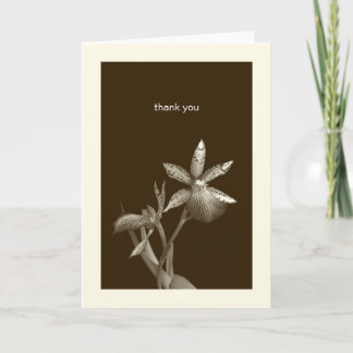 Tarjeta De Agradecimiento Personalizado de fotos de flores de orquídeas grac
