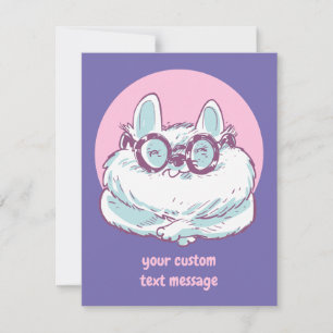 Tarjeta De Agradecimiento personalizado de gato de plump de nerd divertido