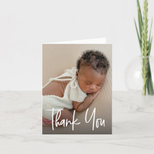 Tarjeta De Agradecimiento Personalizado de guiones para el manejo Foto Baby