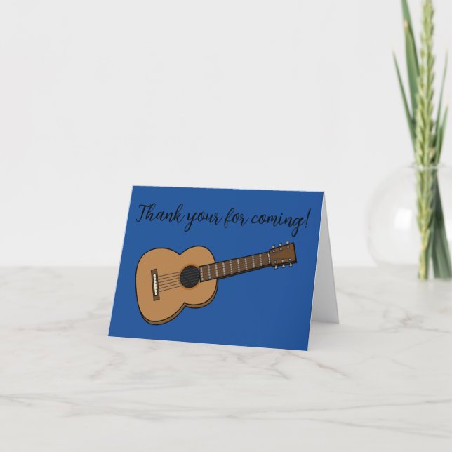 Tarjeta De Agradecimiento Personalizado de guitarra | Añadir tu texto (Anverso)
