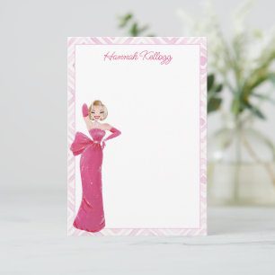 Tarjeta De Agradecimiento Personalizado de Hollywood Marilyn Pink