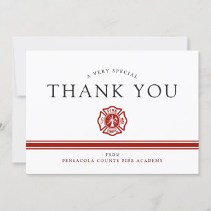 Tarjeta De Agradecimiento Personalizado de la academia del rescate del fuego