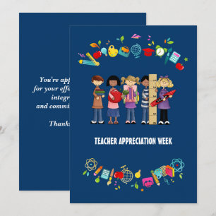 Tarjeta De Agradecimiento Personalizado de la Semana de Apreciación del Prof