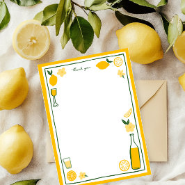 Tarjeta De Agradecimiento Personalizado de Lemons Limoncello Lemonade Person