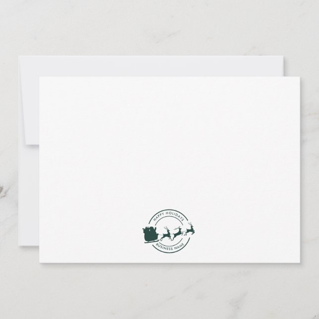 Tarjeta De Agradecimiento Personalizado de Navidades de nombres de negocios  (Anverso)