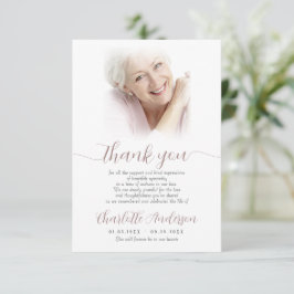 Tarjeta De Agradecimiento Personalizado de Solidaridad Foto Funeral