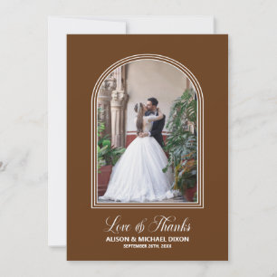 Tarjeta De Agradecimiento Personalizado de Terracotta Boda fotográfico