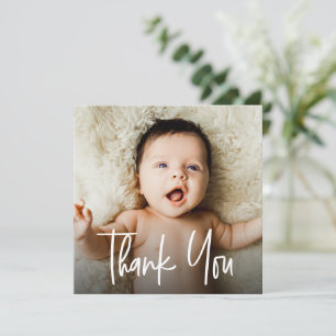 Tarjeta De Agradecimiento Personalizado de texto con sobreposición manuscrit