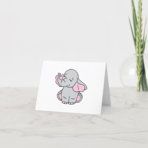 Tarjeta De Agradecimiento Personalizado del Elefante del Patrón de Elefantes