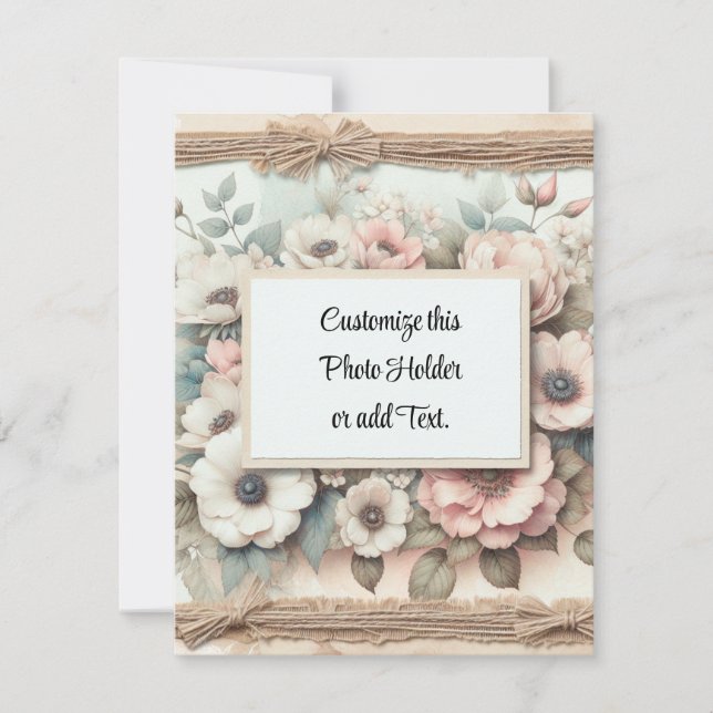 Tarjeta De Agradecimiento Personalizado del soporte de imagen (Anverso)