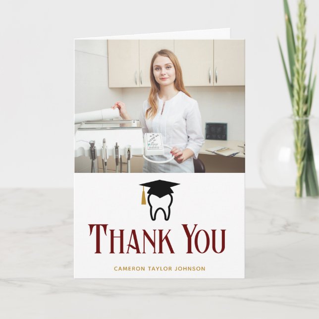 Tarjeta De Agradecimiento Personalizado Dentist Office Photo Dental (Anverso)