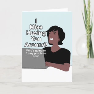 Tarjeta De Agradecimiento Personalizado divertida que te echo de menos