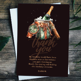 Tarjeta De Agradecimiento Personalizado el cumpleaños de los hombres azucara